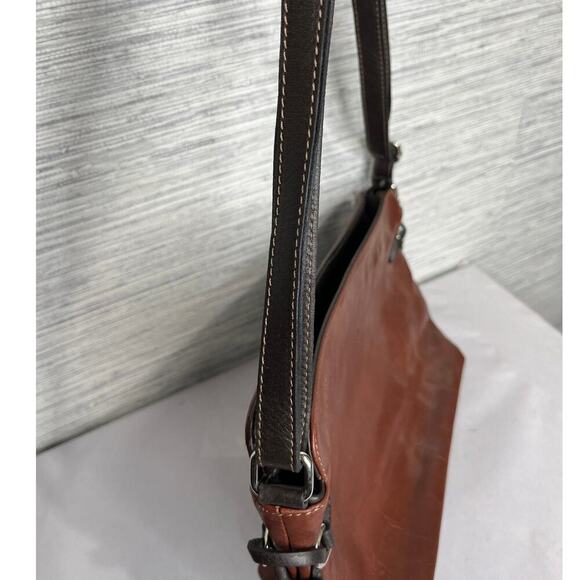 Borgo Degli Etruschi Brown Leather Shoulder Bag - Picture 4 of 11